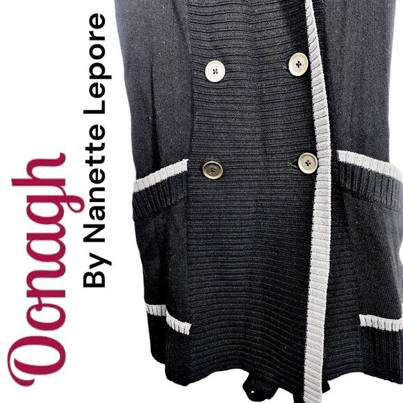 NWT OONAGH BY NANETTE LEPORE Jesse Merino Wool Belted Sweater Vest, Size Small - Picture 5 of 12